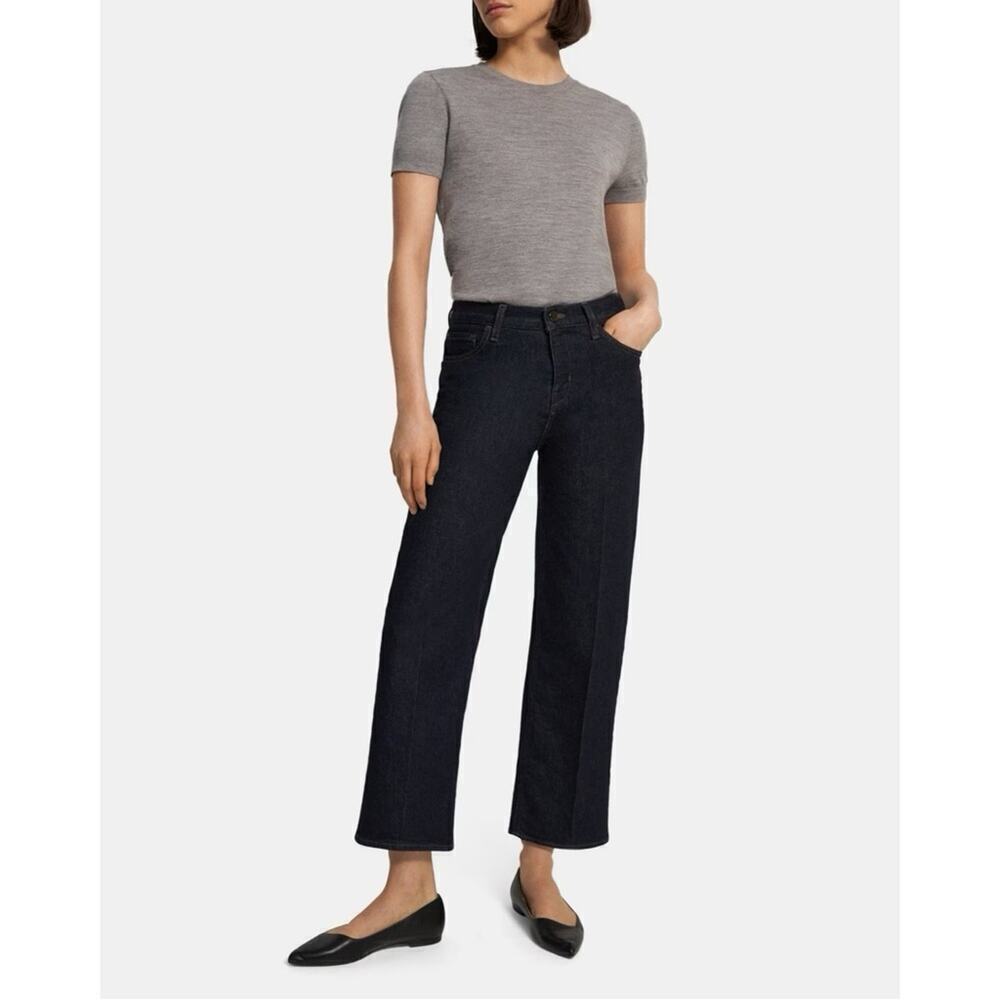 NWT Theory Wide Crop Jean in Indigo sz 30